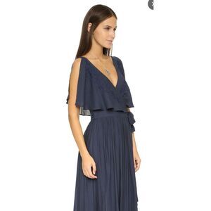 Boho Free People Fiona Maxi Dress Blue Wrap Fairy XS